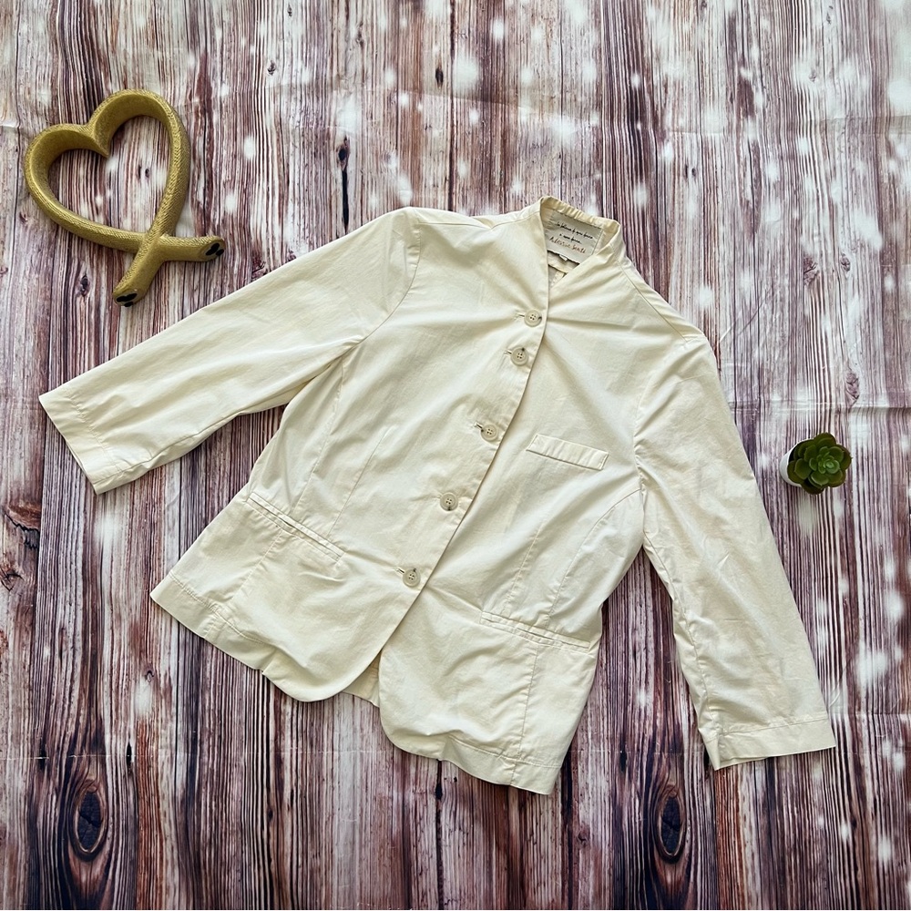 Classic Cream Blazer Lightweight Suit Jacket